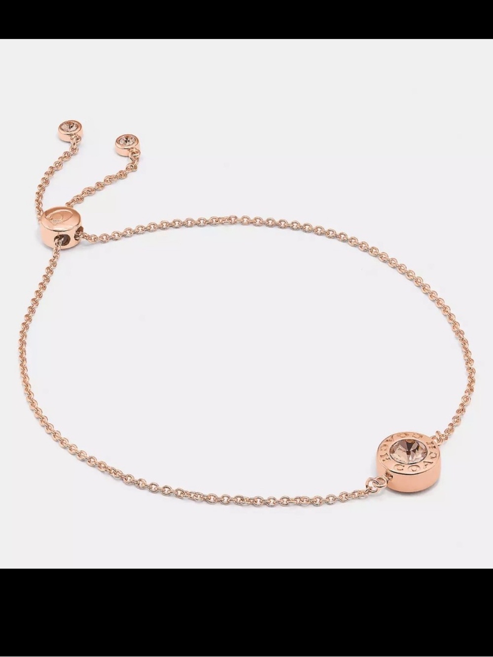 NEW• COACH ROSE GOLD SLIDER BRACELET